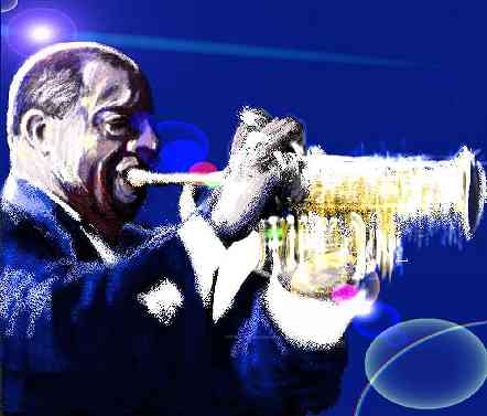 Painting of Louis Armstrong - 18k