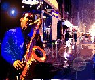 Click to load Street Saxophonist painting #1 - 15k