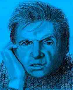 Click for bigger version of Francis Bacon drawing Gaynor's portrait of Francis Bacon